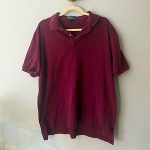 Vintage Polo Ralph Lauren Burgundy Polo – Late 90s / Y2K – Size L